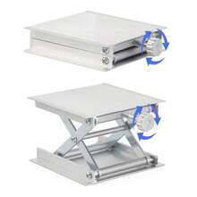 1 pieza Plataforma elevadora plegable de aleación de aluminio, soporte de nivel láser sin conexión eléctrica, gato elevador manual mini de laboratorio - Plateado - Ver 6