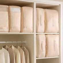 1 Pacote Saco de Armazenamento de Edredom de Grande Capacidade, Jaqueta de Pluma, Saco de Armazenamento de Edredom, Usado para Armazenar Cobertores, Roupas, Edredons e Jogos de Cama - Com Zíper Empilhável, Multiuso, Organizador de Guarda-Roupa, Tecido Durável de Cor Neutra, Caixa de Armazenamento