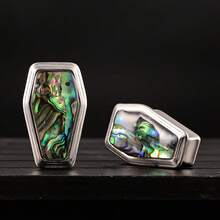 2 件热销 6 毫米 - 25 毫米万圣节防过敏 316 不锈钢优雅海螺耳塞耳塞拉伸器身体穿孔饰品男女适用