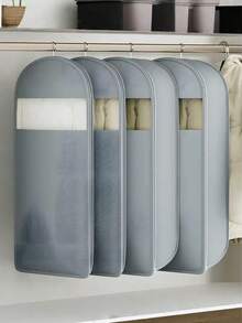 1pc Space-Saving Self-Compression Hanging Clothes Bag, , Zipper Closure, Clothing And Down Jacket Hanging Compression Storage Bag, Wardrobe Organizer, Wardrobe Organizer For Travel, Home, Or Commercial Use, Clothing Storage