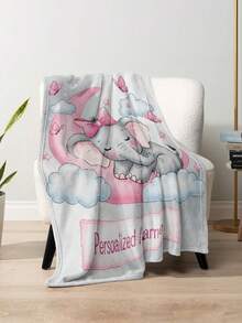 1pc Custom Name Blanket For Bed,Personalized Bedding Blanket With Name, Personalized Throws Blanket, Cute Blanket, Best K Blanket, Cozy Blanket, Family Gift, Birthday Gifts, Christmas Gifts ,Personalized Gifts, Gift For Son/Daughter, Gift For Friend - Style 1 - View 3