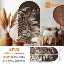 1 Roll 2pcs PVC Material 17.72X70.87inch Modern Minimalist Style Arched Wall Decals, Self-Adhesive Removable Wallpaper, Thick Wear-Resistant Wall Stickers, Suitable For Bedroom Headboard, Entryway, Living Room Backdrop, Furniture Side, For Home Decor, Space Renovation And Renewal Wall Paper Wall Decor Room Decor Wallpaper Peel And Stick
