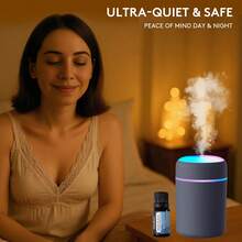 DOVVEE Mini Apple-Style Humidifier, Home Office Air Purifier, Essential Oil Diffuser Humidifier With LED Light - Hồng - Xem 4