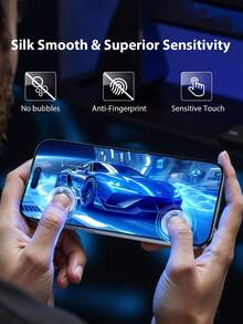 5 buah Pelindung Layar Kaca Tempered Definisi Tinggi Anti-Sidik Jari Pelindung Layar Cakupan Penuh Kompatibel dengan Seri 18 Pro Max/18 Pro/18/Ultra/Air/17/16 Plus/15/14 Plus - Clear - View 4