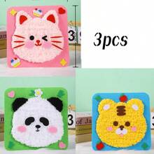 1/3/12pcs Perlengkapan Jahit Tema Hewan untuk Pemula - 4pcs Alat dan Bahan, Set Pembuatan Boneka dan Dekorasi Buatan Tangan Kreatif - MultiWarna - View 23