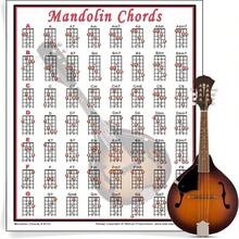 Mini Mandolin Chord Chart Poster - Laminated Mandolin Instrument Chart For Beginners And Musicians - Music Theory Poster With 56 Chords - Mandolin Accessories - 85&#34; X 11&#34; - Walrus Productions