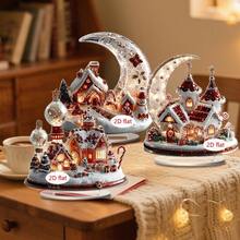 1 pièce/3 pièces Décoration de bureau d'hiver de Noël, acrylique plat 2D - Convient pour les chambres, les salons, les chambres à coucher, les salles d'étude, la décoration de bureau, les cadeaux de Noël, les fêtes à thème de vacances, etc.