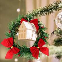 2 pièces Couronne en rotin, couronne circulaire, structure multicouche robuste, convient pour les décorations faites main pour Noël, mariages, anniversaires, etc., avec une texture de grain de bois naturel - Couronne réutilisable d'intérieur/extérieur Décoration de maison Décorations de Noël Décoration de pièce Hiver