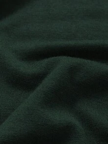 Áo lót nữ cơ bản, tối giản, kiểu dáng cổ điển, họa tiết đồng xu, thanh lịch, tay dài, cổ cao, thích hợp mặc mùa thu xuân. - Màu xanh lá cây đậm - Xem 7