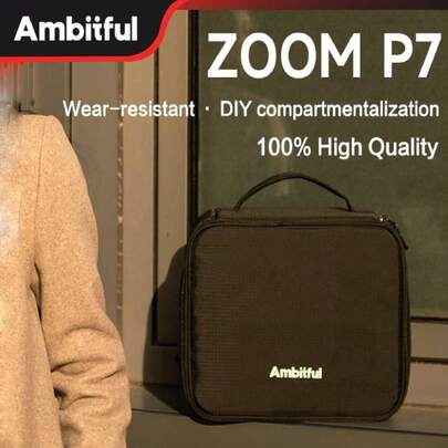 AMBITFUL Ambitful ZOOM P7 12x9.8x5.3in Nylon Multi-Function Portable Camera Bag Sponge Partition Photography Flash Camera Lens Outdoor Portable Handbag