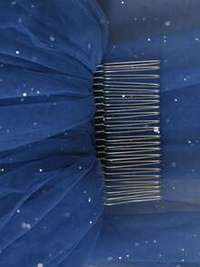 Voile de mariée court et léger avec strass, peigne à cheveux. Accessoire de mode pour mariage, fête, photographie - Convient pour mariage personnalisé, fête à thème, accessoires pour la Saint-Valentin - V265 - Voir 17