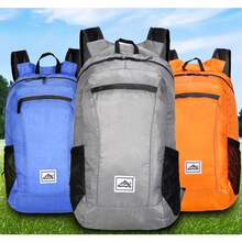 20L Foldable Backpack, Hiking Backpack, Outdoor Sports Bag, Lightweight Waterproof Backpack, Waterproof And Comfortable Foldable Backpack, Ultralight Portable Storage Bag, Perfect For Camping Essentials, Camping Gear, Hiking, Travel Accessories, Waterproof And Durable, Great For Christmas, Halloween, Thanksgiving, And Back-To-School Gifts. Available In Orange, Black, Lake Blue, And Gray. - 彩色 - 查看 10