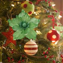 Artificial Christmas Flower Insert Festive Tree Vase Decoration Picks For DIY Craft Wreath Home Holiday Decor - Green - View 5