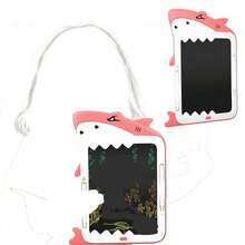 1pc New Cartoon Drawing Board 12 Inch Shark LCD Handwriting Board Erasable Graffiti LCD Writing Drawing Board, Essential Gift For Teacher's Day/Travel Commemoration (With Color Box)