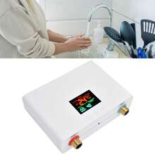 Calentador de agua eléctrico instantáneo, control remoto o panel táctil, calentador de agua de temperatura constante de frecuencia variable inteligente de 3000 W - Tipo de Enchufe B USA (110-127V) - Ver 1