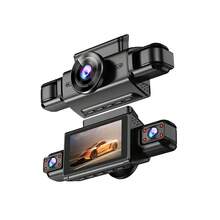 Reletech 4K Ultra HD Night Vision 4-Lens Car Dash Cam, 3-Inch Screen, 360° Panoramic Parking Monitoring, WiFi Smartphone Sync, Rear View Camera, Wide Angle Lens