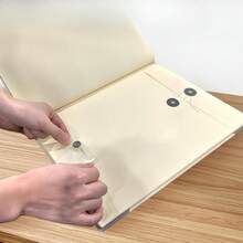 [SMART ACCORDION ORGANIZER]Dokumenten-Ordner mit Verstärkter Bindung & Verschlussklappen - Für A4 Unterlagen & Kleinkram - Ideal für Büro, Homeoffice & Schule - Beige 32x27cm - Standard - Übersicht 11