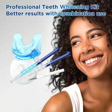 Fairywill Teeth Whitening Kit For Sensitive Teeth-1Pcs 28LED Teeth Whitening Light-3Pcs Teeth Whitening Gel -10 Min Fast Teeth Whitener- Enamel Restores Your Gleaming White Smile - Xanh và trắng - Xem 2