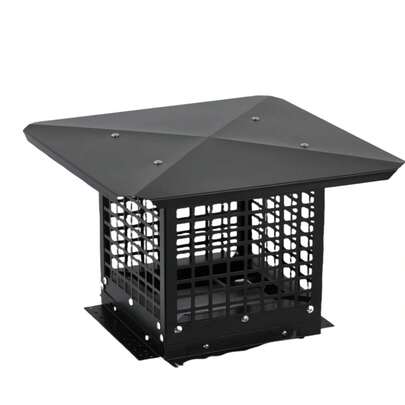 Tapa de chimenea superior con pantalla, Cubierta de chimenea de lluvia del techo, Tapa de escape de chimenea de acero galvanizado, Tapa de techo ajustable para ventilación