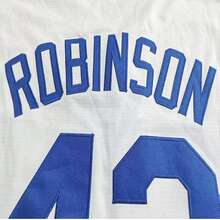 Boyfriend Style Men 42 Jackie Robinson Robinson Jersey Retro Casual Short Sleeves Button Down Boyfriend Style Men's Party Sports Baseball Jerseys White  Elastic Fabric - Delicate Embroidery Retro Sports Style,Fashionable, Casual, Loose Front Buckle, Suitable For Baseball And Casual Themed Activities Baseball Shirt - trắng - Xem 6