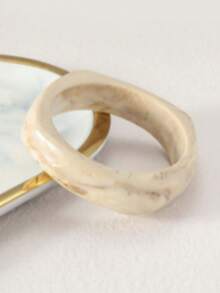 17KM Set de 5 brățări vintage din rășină și metal, culori simple la modă de toamnă/iarnă, potrivite pentru cupluri, vacanță, întâlniri, cadouri, casual, petrecere