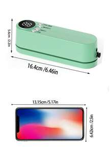 1pc Portable Vacuum Sealer Machine, USB Rechargeable Food Vacuum Sealer With LED Display, Multi-Function Food Preservation System, Includes Snack Bag Sealing, Suction And Inflation, ABS Material, No Assembly Required, 1200mAh Battery Powered, Ideal Mother's Day/Valentine's Day Gift