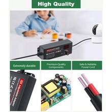 Adapter 4V - 24V 2A 48W Switching Power Supply 4V 5V 6V 9V 12V 15V 18V 19V 20V 24V 1A 1.5A 2 Amps Adjustable Alternating Current/Direct Current Converter Transformer With 14 Tips & Polarity Converter - US B Type Plug(110-127V) - View 7
