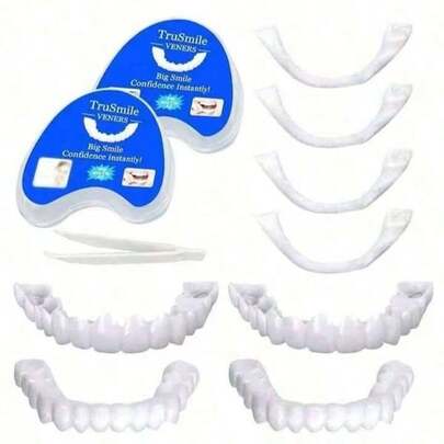 2 件套，牙齿保护套，临时假牙套件，临时替换，自安装套件