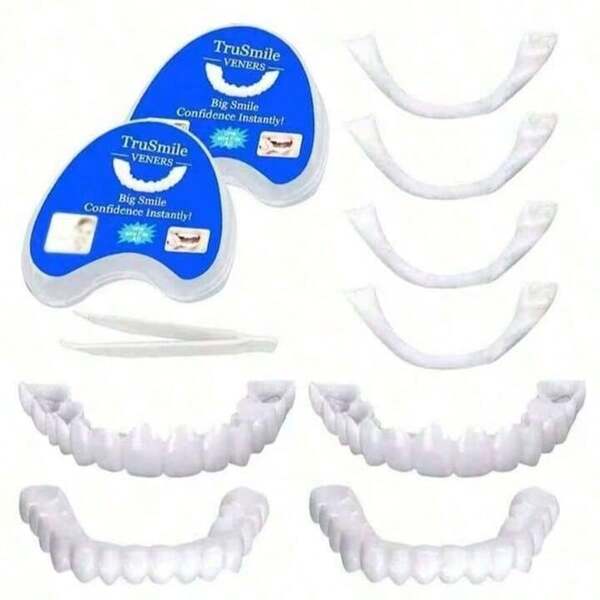 2 件套，牙齿保护套，临时假牙套件，临时替换，自安装套件