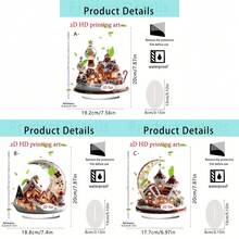 1 pièce/3 pièces Décoration de bureau d'hiver de Noël, acrylique plat 2D - Convient pour les chambres, les salons, les chambres à coucher, les salles d'étude, la décoration de bureau, les cadeaux de Noël, les fêtes à thème de vacances, etc.