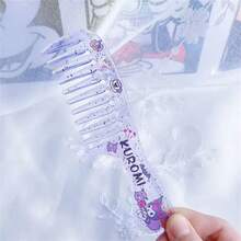 [ Authorized ] Sanrio Cartoon Hello Kitty Kuromi Cinnamon Roll Melody Cute Mini Comb, Coarse Toothed Soft Girl Portable Makeup Comb, Hairpin Comb, Birthday Gift, Christmas Gift