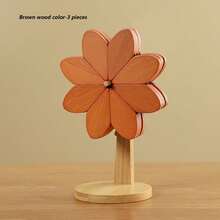 木质隔热碗垫、隔热垫和花朵杯垫套装，带支架。创意风车造型隔热隔热垫，耐热高品质杯垫和隔热垫，适用于您的餐桌。 - 彩色 - 查看 18