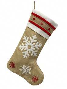 1 buc. Șosete de Crăciun din pânză de sac, șosete rustice, Moș Crăciun, om de zăpadă, reni, personaje de Crăciun, decorațiuni de sărbători în familie, șosete agățate de Crăciun, brad de Crăciun, șemineu (fulgi de zăpadă de Crăciun), decorațiuni de Crăciun, decor de cameră de iarnă