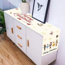 1pc Christmas Table Runner,Santa Claus Christmas Decorations Table Runner Red Merry Xmas Table Runner Buffalo Check Plaid Party Decor Winter Holiday Kitchen Dining Table Decoration For Indoor Home