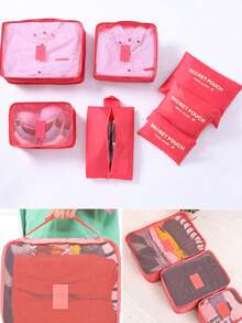 6pcs Large Capacity Portable High-Quality Travel Luggage Packing Cube, Suitcase, Clothing Storage Bag, Folding Organizer Bag, Shoe Bag, Underwear Bag, Travel Essentials, Travel Backpack, Travel Bag, Luggage, Travel Equipment, Back-To-School Moving Bag Organizer Bag