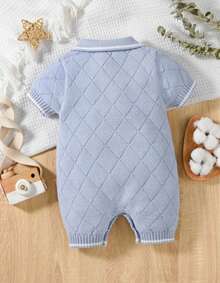 Nika Baby Macacão para bebê em tricô Clássico 0 a 3 meses