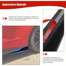 - Alern de panel basculante para falda lateral, compatible con Mustang Roush 2015 - 2025, accesorios traseros para Mustang, falda lateral trasera pequea con ala voladora - Negro - - Ver 5