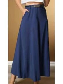 Simple Elegant With Belt Button Pocket Wedding - Màu xanh hải quân - Xem 7