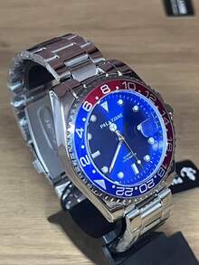 Original Waterproof Men's And Women's Watch, Gold Stainless Steel Watch - 藍色 - 查看 2