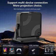 YJMOYE YJMOYE Mini Projektor, tragbarer 1080P Smart Movie Projektor Heimkino Kurzdistanz 150 Zoll Kino WLAN6 Smartphone Kabellos Spiegeln kompatibel mit Android/iOS