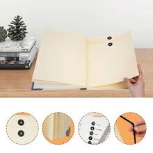 [SMART ACCORDION ORGANIZER]Dokumenten-Ordner mit Verstärkter Bindung & Verschlussklappen - Für A4 Unterlagen & Kleinkram - Ideal für Büro, Homeoffice & Schule - Beige 32x27cm - Standard - Übersicht 5