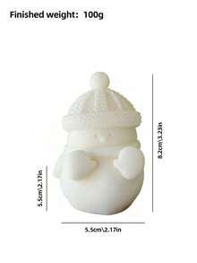 1 Stück Schneemann Weihnachts-Bienenwachskerze - Süße Aromatherapie-Dekorationskerze, Fotorequisite & Winterszenen-Ornament, perfekt für Heimdekoration/Kerzen-Tischmitte mit Bulk-Weihnachtsgeschenkoptionen, geeignet als Geschenk für Frauen/beste Freundinnen & für Winter/Weihnachten