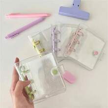 1pc Portable 3-Ring Binder, Detachable, Can Be Used As Card/Sticker/Stamp/Poster/Business Card Album, Includes 10 Pages, Essential For Idol Fans, Great Gift Choice - Multicolor - View 2