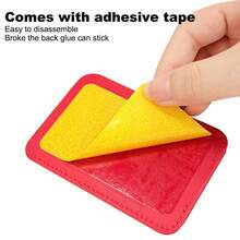 1 件可折叠皮革卡夹和手机支架，通用卡槽桌面支架 - 彩色 - 查看 4