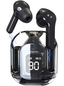 Auricular Bluetooth inalámbrico Carga rápida Mini Auricular inalámbrico Bluetooth Agua audifonos Inalámbricos Bluetooth a Prueba de táctil (Negro1) - Blanco - Ver 1