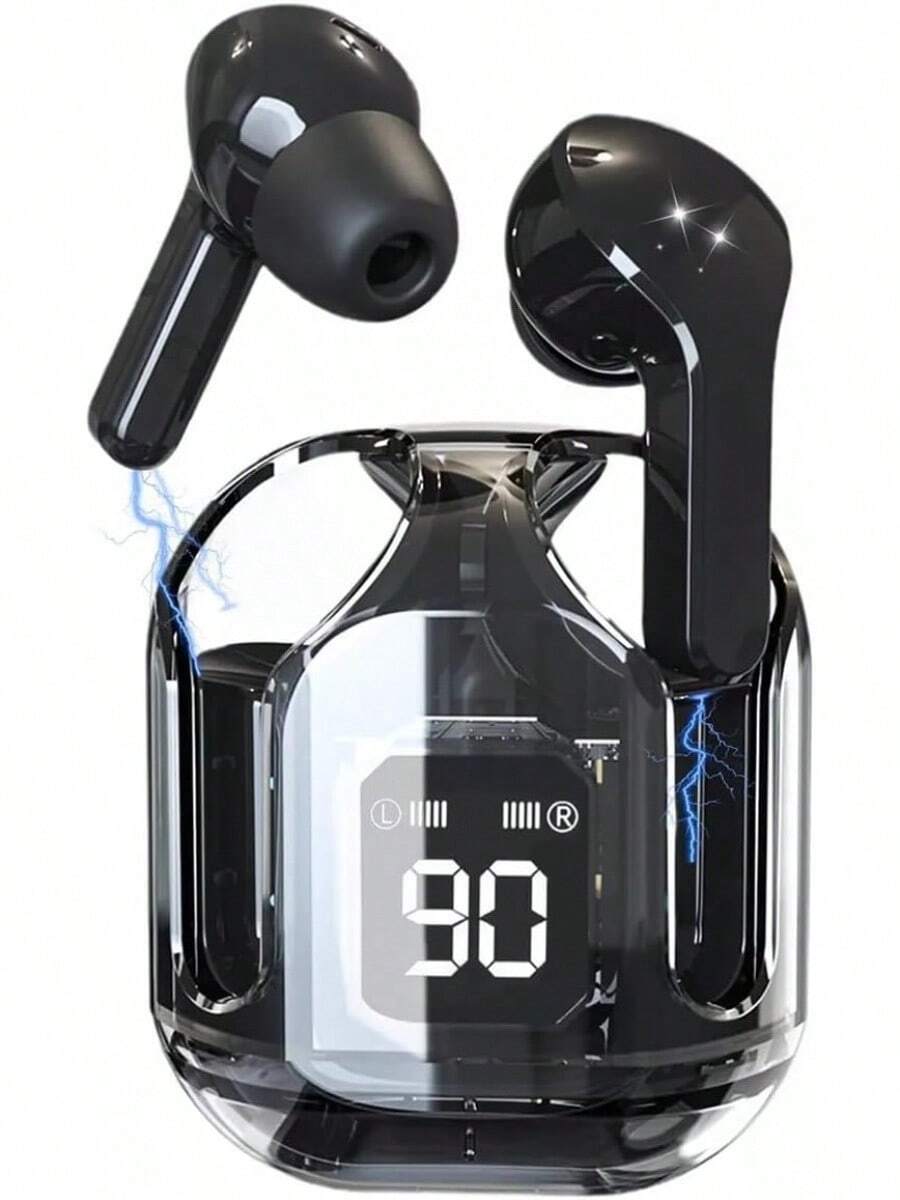 Auricular Bluetooth inalámbrico Carga rápida Mini Auricular inalámbrico Bluetooth Agua audifonos Inalámbricos Bluetooth a Prueba de táctil (Negro1) - Blanco - Ver 1