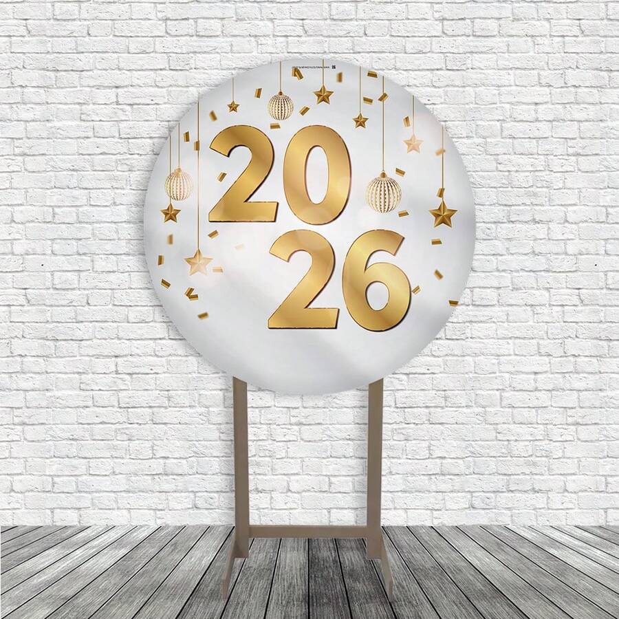 Round Party Panel Happy 2025 Theme - 彩色 - 查看 1