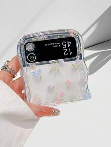 狗狗时尚透明水晶防震保护套，防摔保护透明防黄变手机壳适用于三星 Galaxy Z Flip 7 Flip 6 Flip 5 Flip 4 Flip 3 - 彩色 - 查看 5