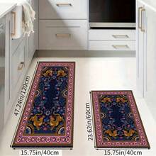 1 tấm thảm trải sàn họa tiết cổ điển, thảm thoát nước thích hợp cho nhà bếp, phòng khách, lối vào, ban công, trang trí nhà cửa, chống trượt, quán cà phê, quầy bar, ngày lễ, tiệc tùng, phòng ngủ, trang trí phòng tắm - Nhiều màu - Xem 25