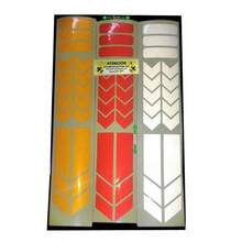 calcomanas reflejantes de 3 colores rojo naranja y blanco flechas refleajntes - inicial - Ver 2